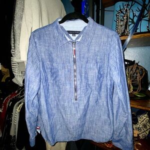 Tommy Hilfiger Blue Half-Zip Shirt